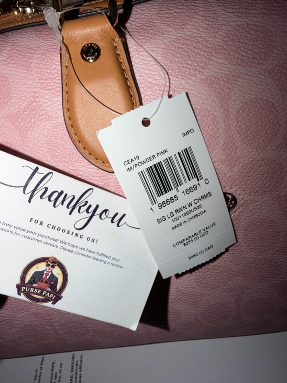 NWT 2026 Coach Powder Pink Large Rowan SAMEDAY SHIP CEA19 - Picture 4 of 5